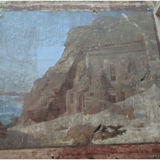 Roman fresco painting of the great temple of Ramses II